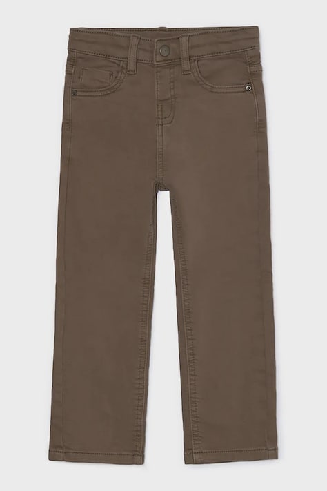 Mayoral стандартен панталон за деца с памук soft regular fit кафяв 4504