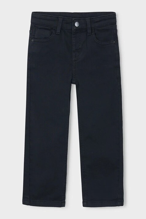 Mayoral Spodnie regular dziecięce z bawełną soft regular fit czarne regular waist 4504