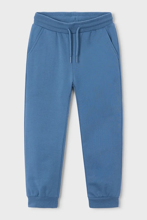 Mayoral спортивні штани дитячі з бавовною блакитні regular waist 725