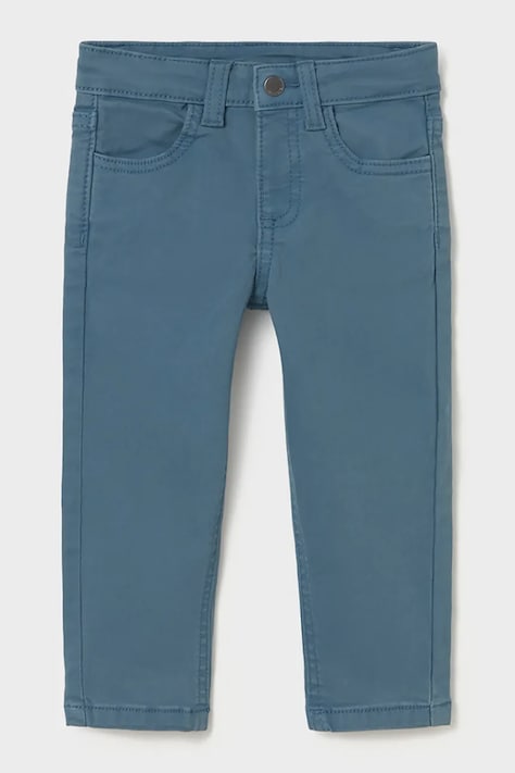 Mayoral Slim fit kalhoty dětské bavlněné s elastanem modré regular waist 563