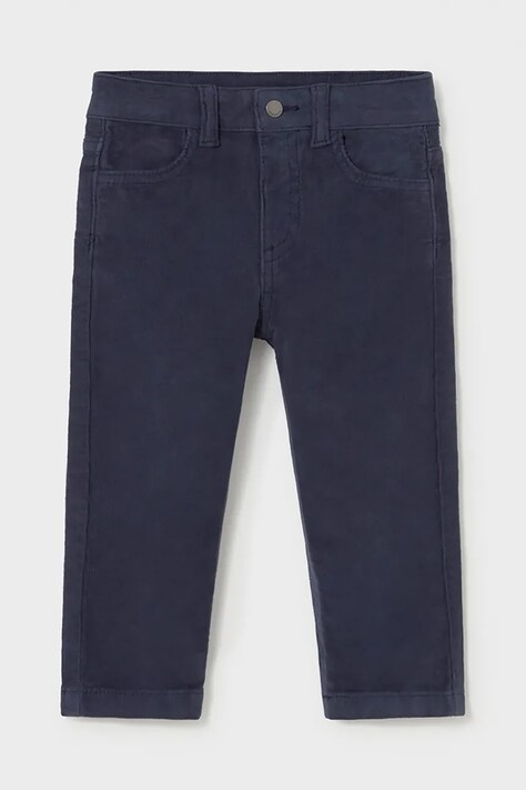 Mayoral pantaloni pentru copii din catifea reiată bleumarin regular waist 542