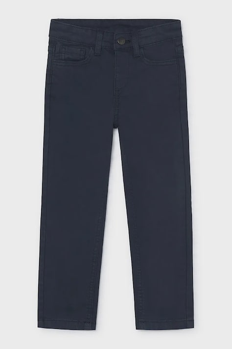 Mayoral παντελόνι παιδικό βαμβακερό με ελαστάν slim fit basic σκούρο μπλε κανονική 517