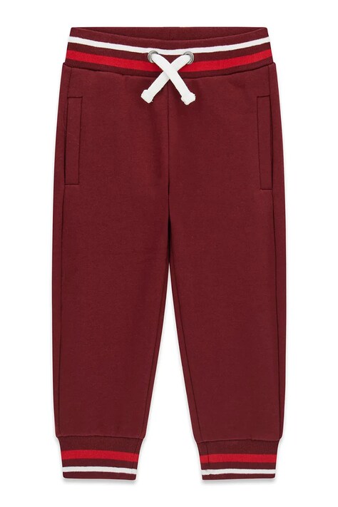 Guess spodnie dresowe dziecięce z bawełną bordowe regular waist N6YB01 K4137