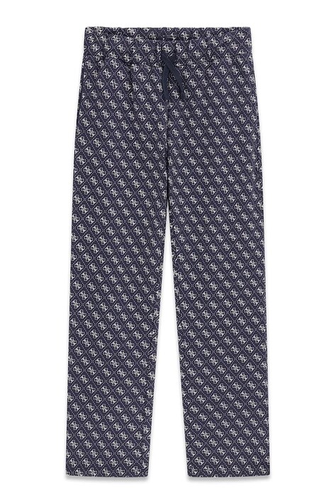 Guess spodnie dresowe dziecięce bawełniane granatowe regular waist L6YB07 K4094