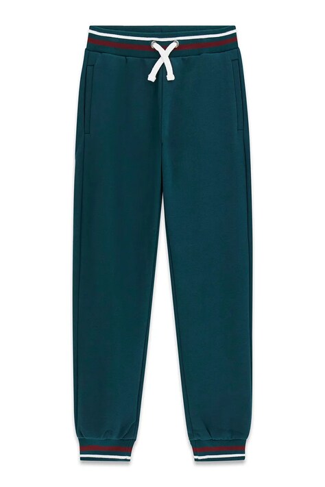 Guess spodnie dresowe dziecięce z bawełną zielone regular waist L6YB02 K4085