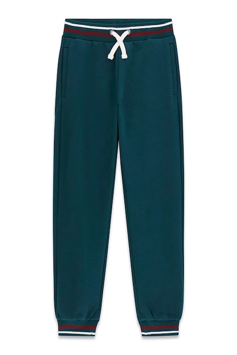 Guess spodnie dresowe dziecięce z bawełną zielone regular waist L6YB02 K4085
