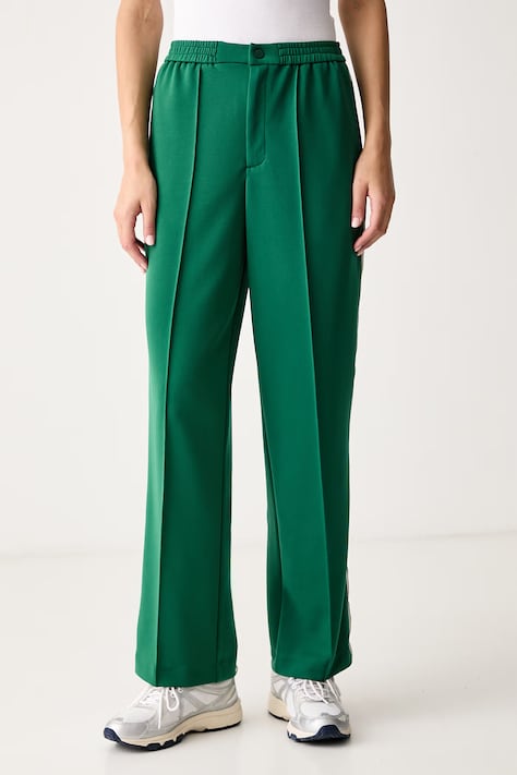 P.E Nation Spodnie dresowe damskie Spark zielone high waist 263P014