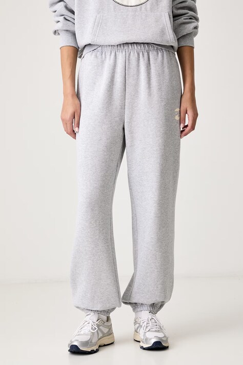 P.E Nation Spodnie dresowe damskie z bawełną Voltage szare high waist 263P122