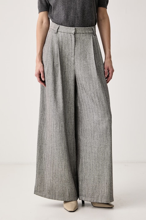 Haveone Spodnie damskie czarne high waist PVI.R152