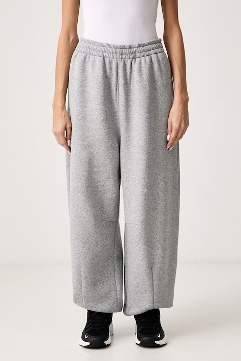 Jordan Pantaloni de trening pentru femei cu bumbac Brooklyn gri regular waist IM7314.063