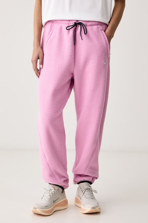 Nike Sportswear Spodnie dresowe damskie polarowe różowe regular waist IU5217.621