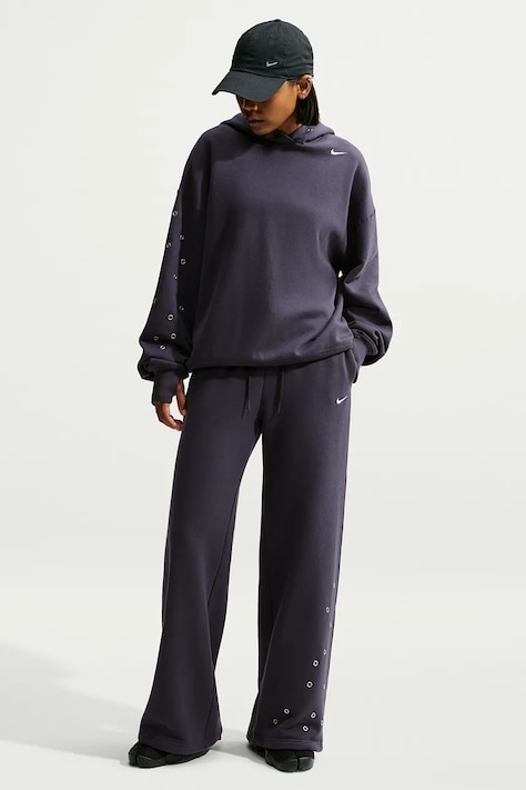 Nike Sportswear Pantaloni de trening pentru femei cu bumbac Studio Fleece gri IX7048.013