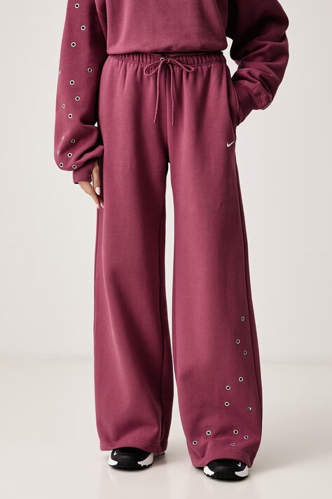 Nike Sportswear Pantaloni de trening pentru femei cu bumbac Studio Fleece roz IX7048.654