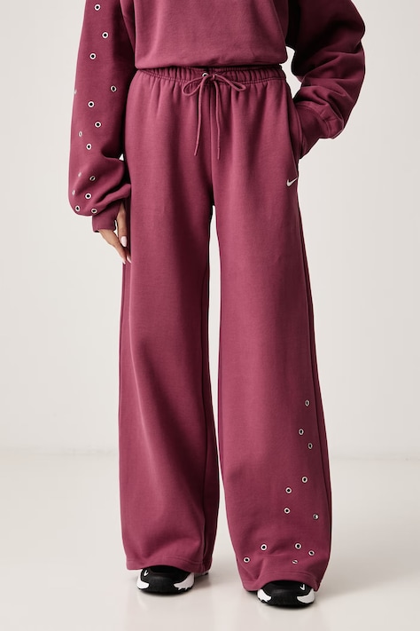 Nike Sportswear Pantaloni de trening pentru femei cu bumbac Studio Fleece roz IX7048.654