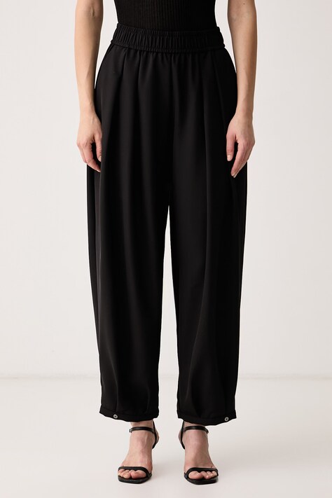 Mos Mosh Spodnie parachute damskie Miley czarne high waist 184990