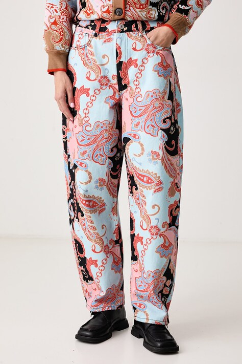 Never Fully Dressed Jeansy relaxed fit damskie multicolor NFDTR701