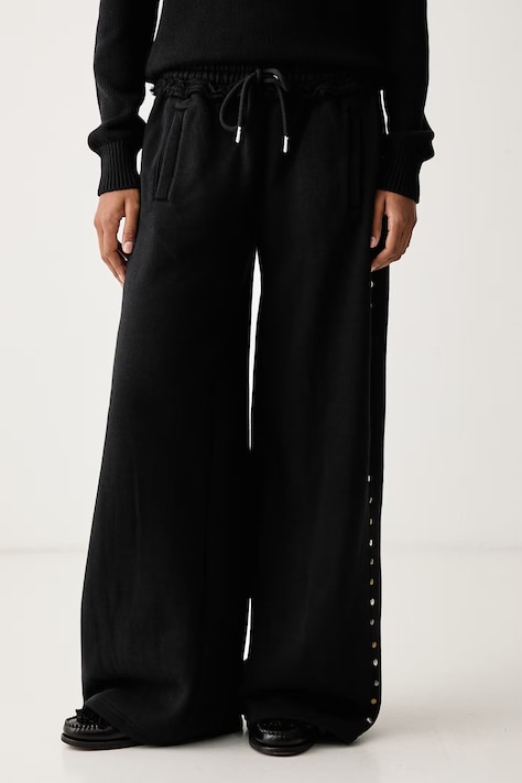 The Ragged Priest Спортивные штаны для женщин с хлопком чёрные high waist RPAW261048JS