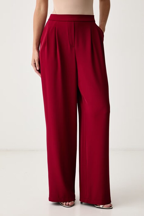 Joseph Ribkoff Spodnie garniturowe damskie czerwone high waist 264181