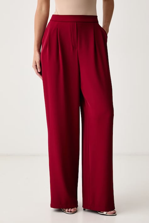 Joseph Ribkoff Spodnie garniturowe damskie czerwone high waist 264181