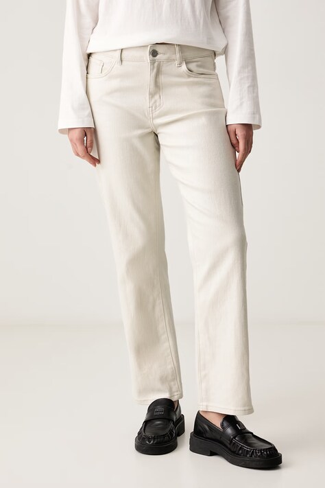 Joseph Ribkoff Jeansy straight damskie beżowe 264913
