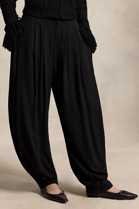 Polo Ralph Lauren Spodnie damskie czarne high waist 211B23816