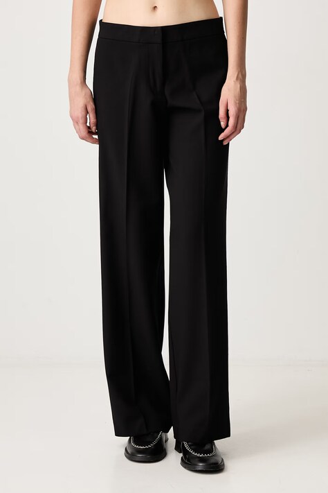 WRSTBHVR EILIKA spodnie z wiskozą damskie czarne regular waist W8026AM