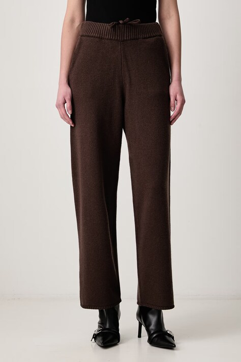 WRSTBHVR NERIAN брюки из мериносовой шерсти для женщин коричневые high waist U8026GT