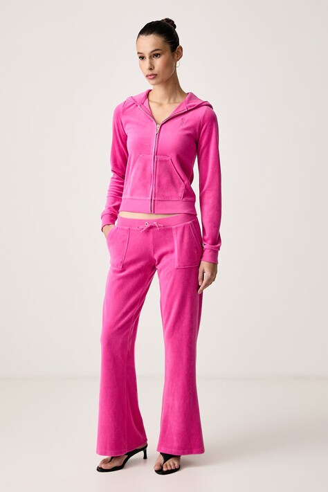Juicy Couture спортивні штани жіночі велюрові WASHED CAISA ULTRA LOW RISE — фото 2