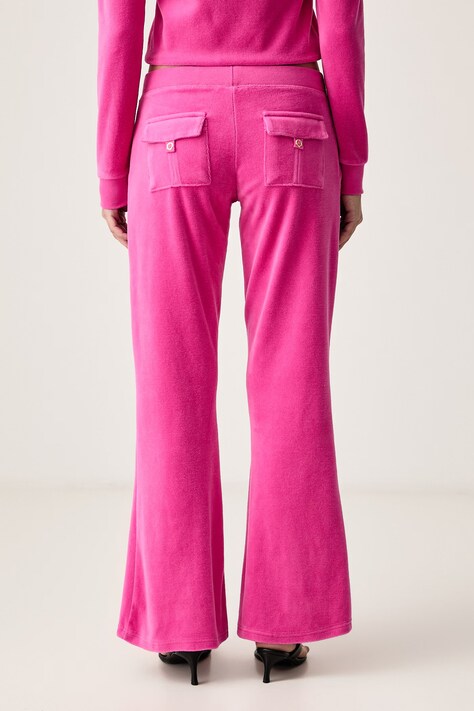 Juicy Couture спортивні штани жіночі велюрові WASHED CAISA ULTRA LOW RISE — фото 3