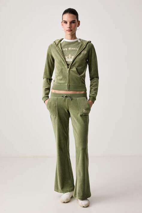 Juicy Couture штани flare жіночі з бавовною REGAL REBELLE CAISA ULTRA LOW RISE — фото 2