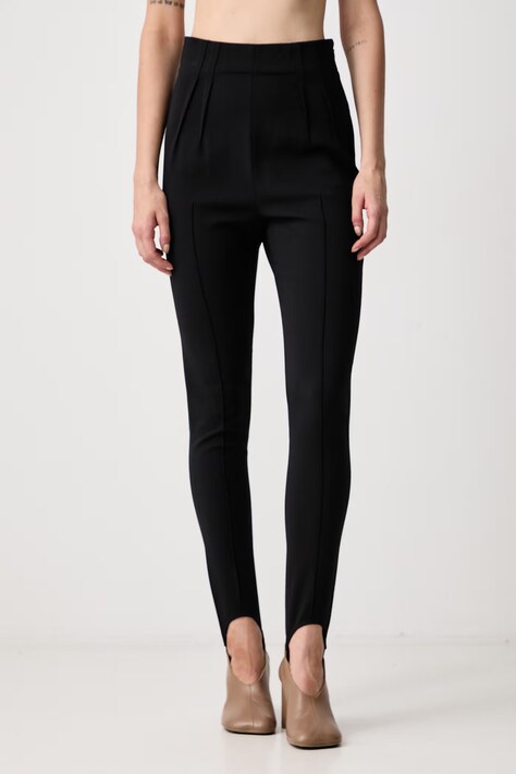 MUGLER Штани з вовною жіночі чорні high waist COM1PA05331035