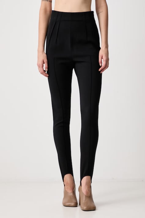 MUGLER Штани з вовною жіночі чорні high waist COM1PA05331035