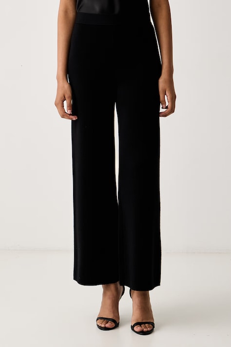 Luisa Spagnoli Spodnie damskie wełniane Modine czarne high waist 100532