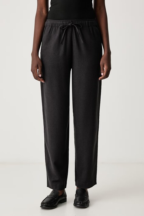 Marc O'Polo Spodnie damskie z dodatkiem wełny szare high waist 5000015479