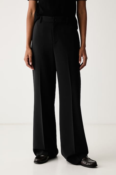 Lauren Ralph Lauren Παντελόνι ίσιο γυναικείο μαύρο ψηλή 200B36388