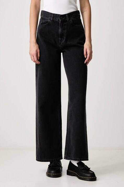 Carhartt WIP Jane Pant jeansy loose damskie czarne I037531