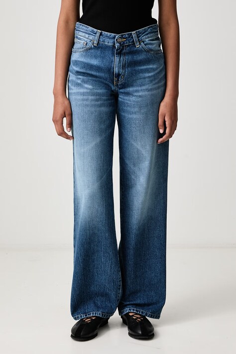 Carhartt WIP Lavine Pant jeansy straight damskie niebieskie I037530