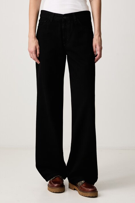 Carhartt WIP Lavine Pant jeansy straight damskie czarne I037530