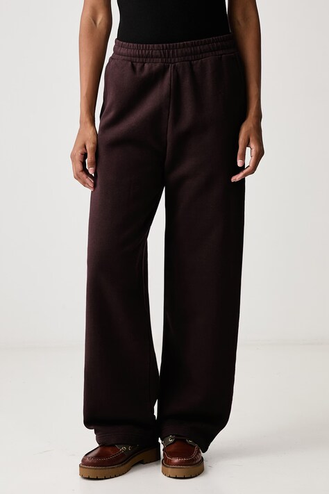 Carhartt WIP Cassie Sweat Pant spodnie dresowe bawełniane damskie brązowe high waist I037149