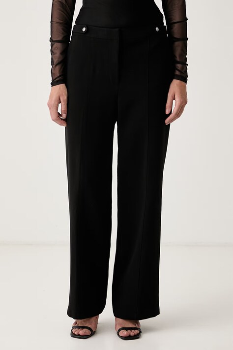 DKNY Spodnie damskie czarne high waist UG6P2704