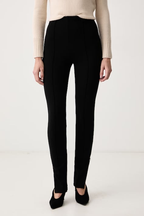Max&Co. Spodnie skinny damskie z wiskozą MASTER czarne high waist 2626786023200