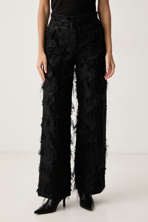 Patrizia Pepe Spodnie damskie czarne high waist 2P0096 C0289