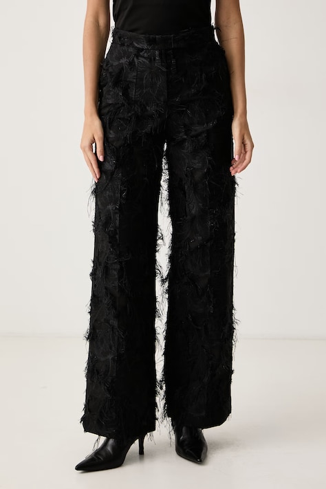 Patrizia Pepe Spodnie damskie czarne high waist 2P0096 C0289