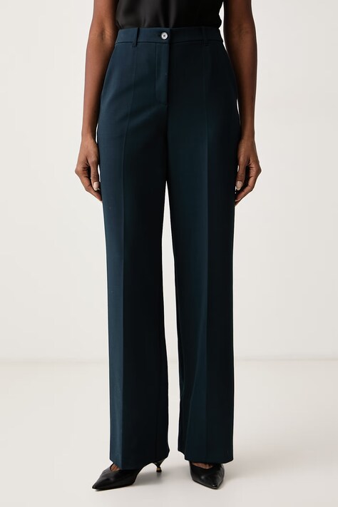 Patrizia Pepe Spodnie garniturowe damskie granatowe high waist 2P0039 C0273