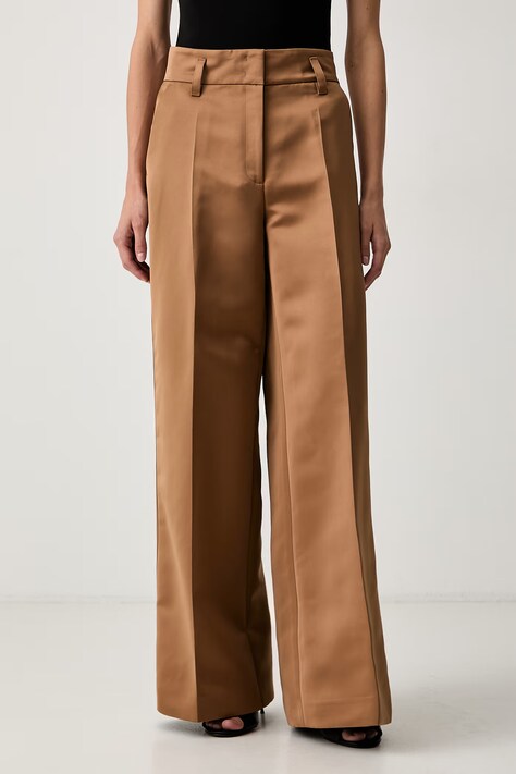 Max&Co. Spodnie damskie CIRCOLO beżowe regular waist 2626136101200