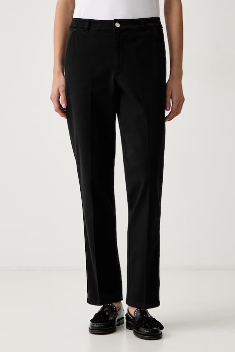 Max&Co. Spodnie damskie bawełniane z elastanem STADIO czarne high waist 2626136051200