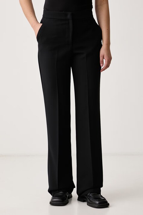Kaos Spodnie damskie czarne regular waist SI1MR020
