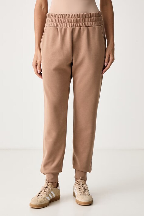Colmar Spodnie dresowe damskie z modalem brązowe high waist 92000004.3JK