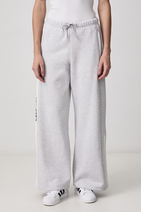 adidas Originals Adisignature NY spodnie dresowe z bawełną damskie szare high waist LD1664