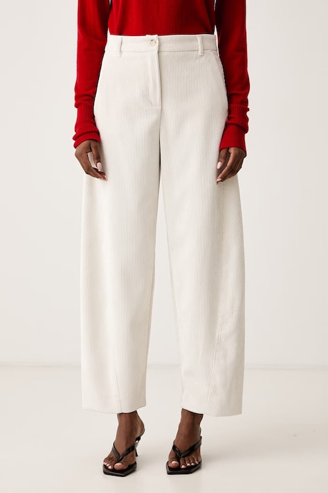 iBlues Spodnie damskie sztruksowe IBLMAGMA beżowe high waist 2627136142200